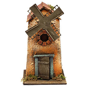 Presépio Napolitano: Moinho de vento movimento com motor 25x15x15 cm presépio Nápoles