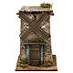 Moulin à vent en bois carré 20x15x20 cm crèche napolitaine s1