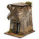 Moulin à vent en bois carré 20x15x20 cm crèche napolitaine s2