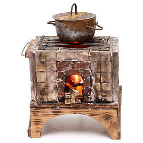 Neapolitan Nativity Scene: Neapolitan Nativity scene, wood oven 18-22 cm