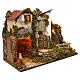 Rustic house with lights and waterfall 35x50x25 cm, for 11 nativity s3