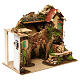 House with arch and fountain with pump 220V, for 10 cm nativity 30x30x20 cm s3