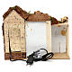 House with arch and fountain with pump 220V, for 10 cm nativity 30x30x20 cm s4