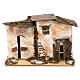Miniature rustic house with 2 entrances 15x20x15 cm, for 7 cm nativity s1