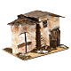 Miniature rustic house with 2 entrances 15x20x15 cm, for 7 cm nativity s3