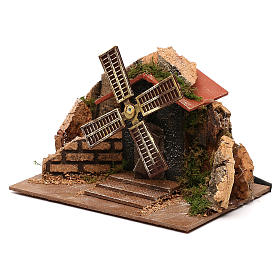 Moving windmill statue 10x15x10 cm, for 7 cm nativity