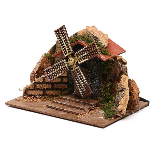 Moving windmill statue 10x15x10 cm, for 7 cm nativity 2