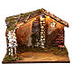 Nativity stable with moss functioning lantern 20x35x20 cm, for 13 cm nativity s1