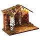 Nativity stable with moss functioning lantern 20x35x20 cm, for 13 cm nativity s3