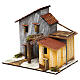 Miniature house with shed and alley 18x20x13 cm, for 6 cm nativity s2