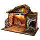 Nativity stable roof lights with moss 35x60x40 cm for 16-17 cm nativity scene s2