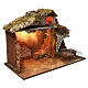 Nativity stable roof lights with moss 35x60x40 cm for 16-17 cm nativity scene s3