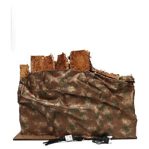 Alley with stable and characters 60x80x45 cm Nativity Scene setting for 10 cm figurines 4