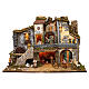 Alley with stable and characters 60x80x45 cm Nativity Scene setting for 10 cm figurines s1