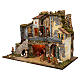 Alley with stable and characters 60x80x45 cm Nativity Scene setting for 10 cm figurines s2
