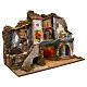 Alleyway village with functioning mill and stable 60x80x45 cm, for 10 cm nativity s3