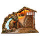 Nativity stable with walls waterfall working pump 40x75x50, 10 cm nativity s1