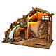 Nativity stable with walls waterfall working pump 40x75x50, 10 cm nativity s2
