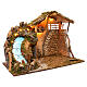 Nativity stable with walls waterfall working pump 40x75x50, 10 cm nativity s3