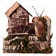 Water mill with cottage, electric powered 25x20x25 cm for 7 cm nativity s1