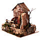 Water mill with cottage, electric powered 25x20x25 cm for 7 cm nativity s2