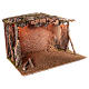 Cabaña techo corcho luz efecto llama 75x115x70 cm para belenes de 45 cm s3
