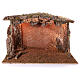 Nativity stable cork roof light flame effect 75x115x70 cm for 45 cm nativity s1