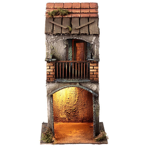 Haus 2 Etagen mit Balkon 35x15x20cm 1