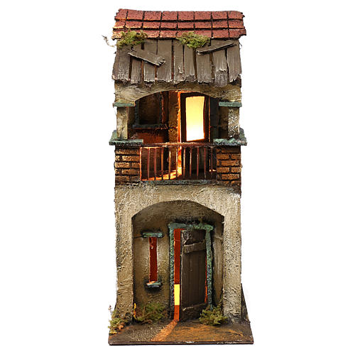 Casetta due piani balcone 35x15x20 cm