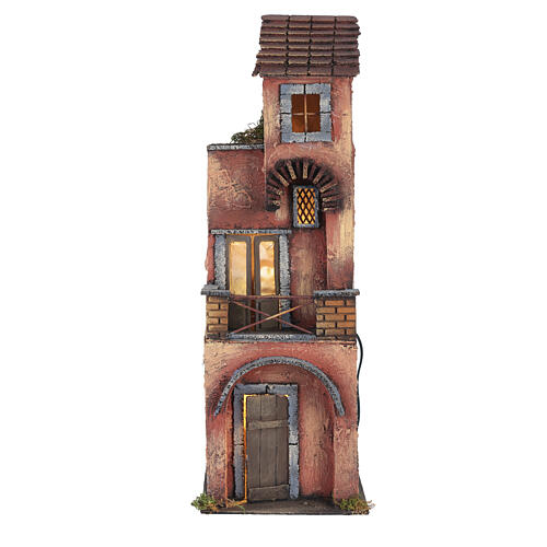 Haus 2 Etagen 55x20x20cm neapolitanische Krippe 1