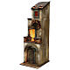 Two-story house in wood Neapolitan nativity 55x20x20 s2