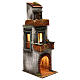Drewniany trzykondygnacyjny budynek do szopki neapolitańskiej, 50×15×20 cm s3