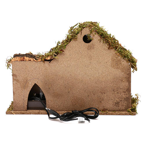 Stable with fountain and hay, 10 cm nativity 4