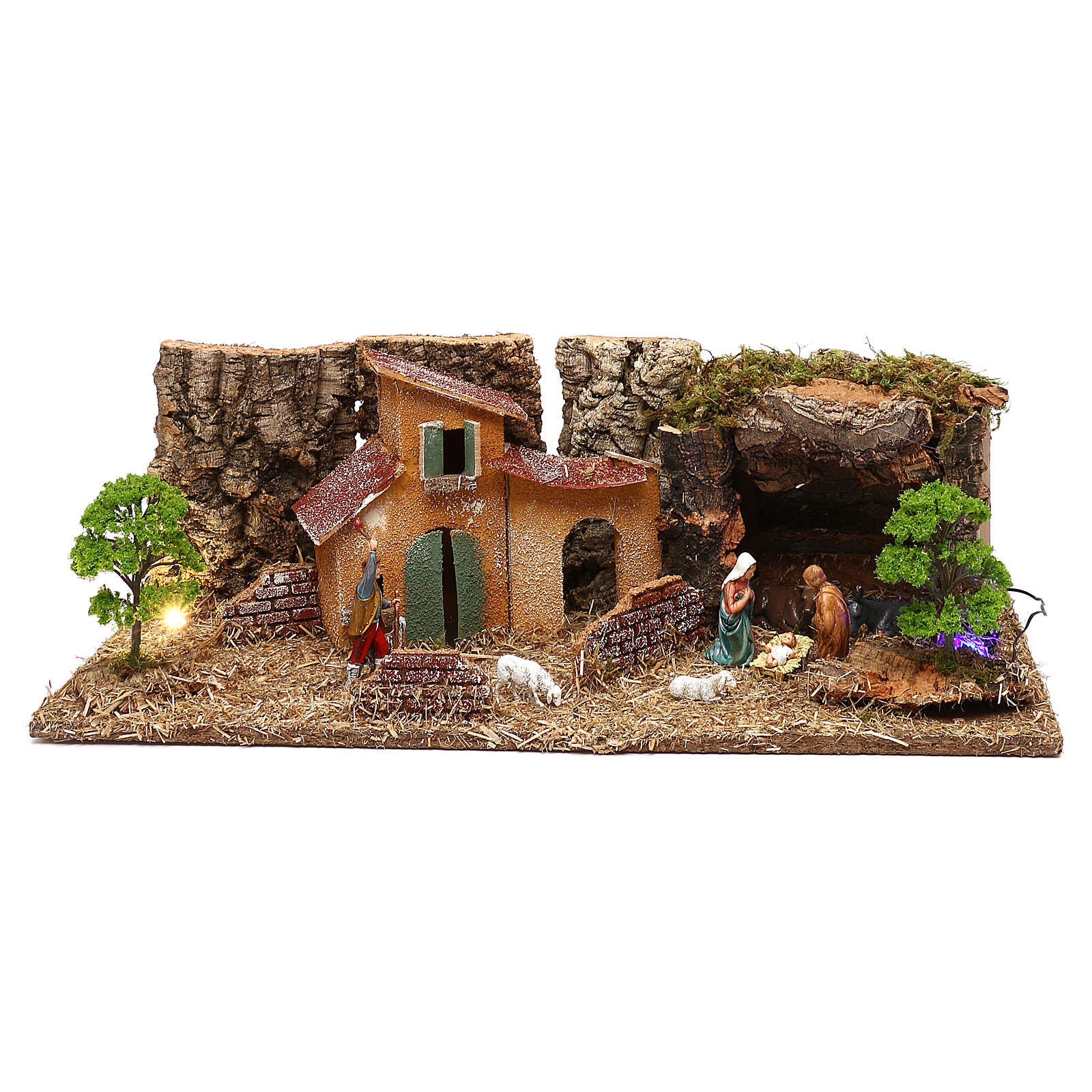 Nativity village with house, for 7 cm nativity online sales on
