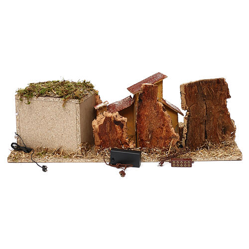 Grotto with houses, 7 cm nativity 4