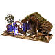 Cabana com arco cena nocturna com natividade para presépio Moranduzzo com figuras de 10 cm de altura média s3