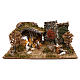 Krippenstall mit Bäumen und 10 cm Figuren von Moranduzzo s1