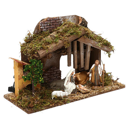 Stable with oven and Nativity scene 10 cm Moranduzzo 3