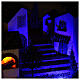 Pueblo con escalera, horno y luces belén 8-9 cm efecto nocturno s2