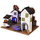 Village with staircase, oven and lights for nativity 8-9 cm OVERNIGHT EFFECT s3