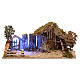 Stable with arch night time effect, 10 cm nativity s1