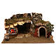 Cave with cottage and oven for Nativity scene 12 cm s1