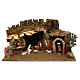 Cave with cottage, oven and Holy Family for Moranduzzo Nativity scene 12 cm s1