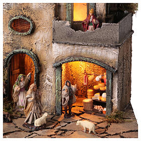 Neapolitan nativity village with 8 cm figures 55x40x40 module 1
