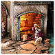 Neapolitan nativity village with 8 cm figures and watermill 55x40x40 module 3 s2