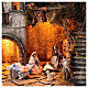 Neapolitan nativity village with 8 cm figures and well 55x40x40 module 5 statues. s2