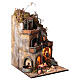 Neapolitan nativity village with 8 cm figures and fountain 55x40x40 module 6 s5