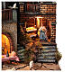 Neapolitan nativity village with 8 cm figures and fountain 55x40x40 module 6 s6