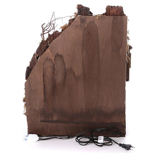 Neapolitan nativity village 8 cm figures with fountain 55x40x40 module 6 4