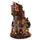 Circular tower village 360 degrees with Nativity figures 90x60 cm s3